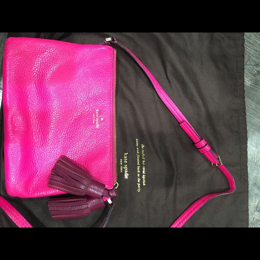 Kate Spade hot pink crossbody purse